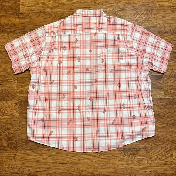 Saddlebred Tropical Pink Pineapple Mens Button Down Size 3X - Picture 7 of 7